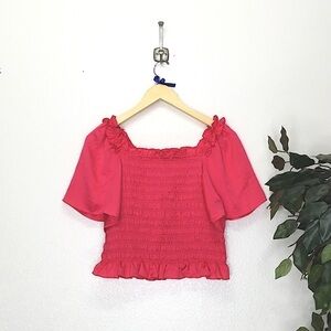 NWT Ann Taylor Ruched Flowy Sleeve Blouse